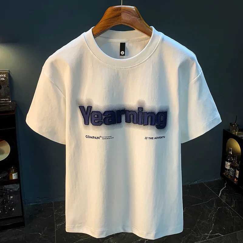 Summer Short sleeved Mens T-shirt 2025 Fashion Brand Embroidered Printed Casual TopT250319