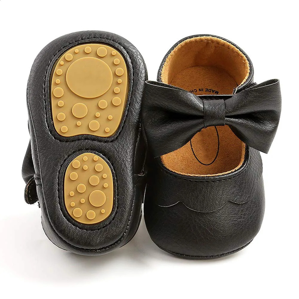 Baby Girls Mary Jane Flats with Bowknot Bow knot Non-Slip Toddler First Walkers Princess Dress Shoes 250319