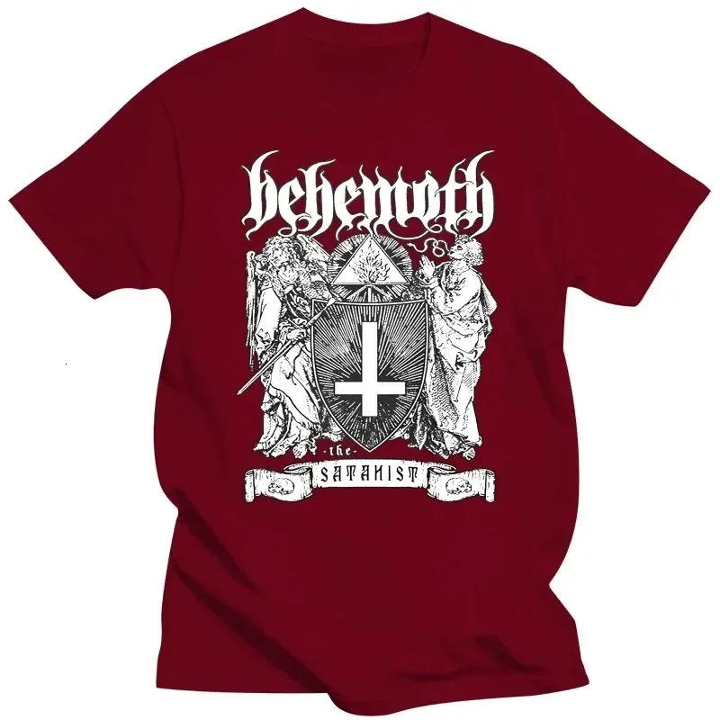 Behemoth Mens Short sleeved Black Fashion Oneck Tshirt Casual Street Clothing 250320