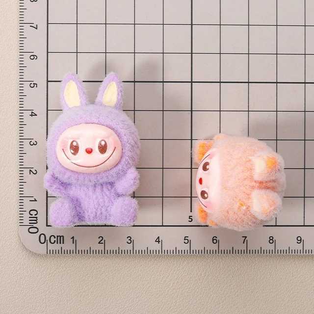 Mini Labubu doll Macaron plush cute mini doll anime character model decoration cute blind bag keychain pendant mysterious box giftXJ250319