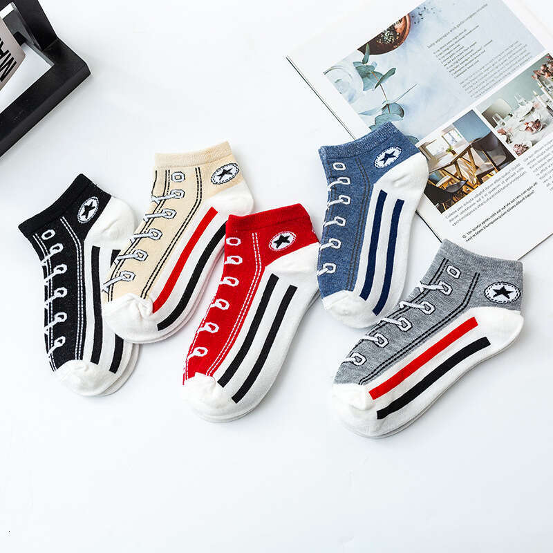 Canvas Socks For Men And Women, Casual Sports, Fun Short Cotton Socks, College Style, Couple