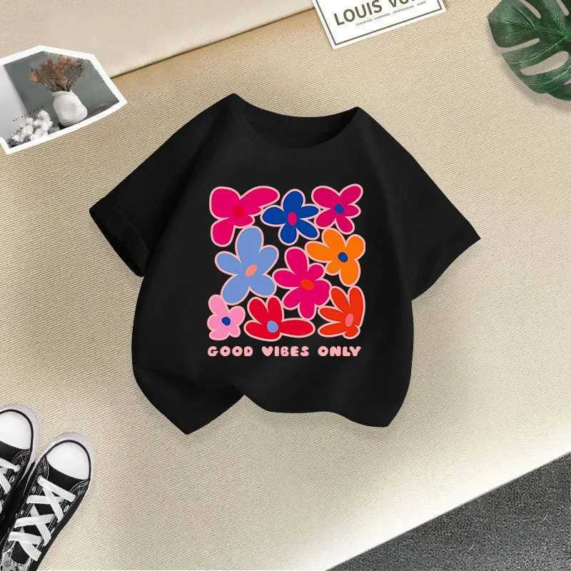 Childrens Short Sleeve T-shirt for Girls New Summer Girls Fashion Summer Jacket Casual Half Sleeve ClothesT250320