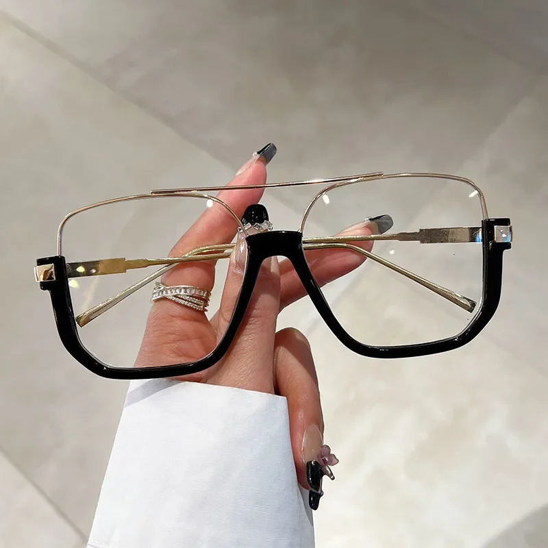 Vintage Oversized Sunglasses Fashion Men Women Square Shades Eyewear Trendy Ins UV400 Sun Glasses 250320