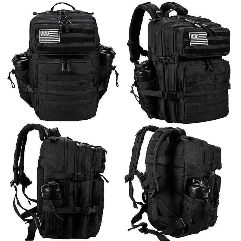 45L/35L/25L Tactical Backpack for Men and Women Waterproof Outdoor Travel Hiking Gym Bag Military Rucksack with Bottle Holder