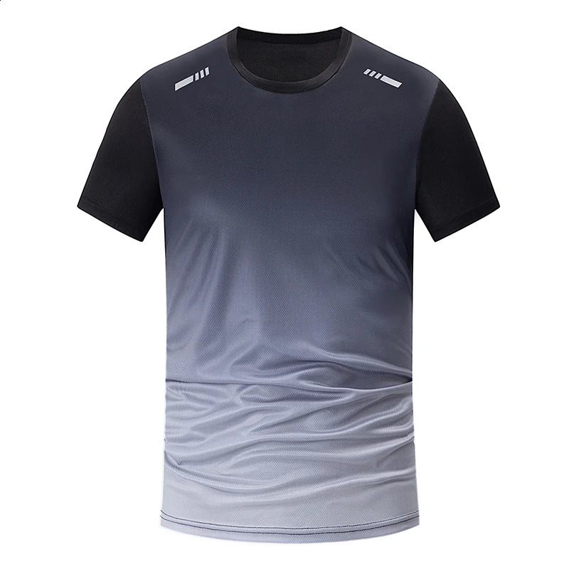 3 Pcs Mens Quick-drying Sports Gradient Suit Leisure Sports Running Short Sleeve Comfortable Sun Protection Pants Joker Shorts 250319