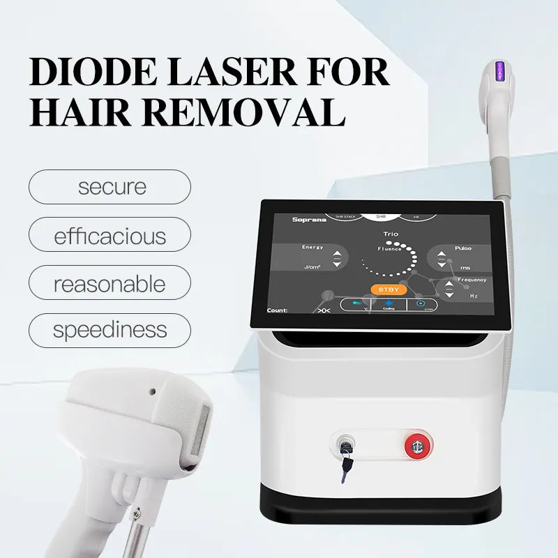 2025 New Model 808nm Diode Laser Hair Removal Ice Platinum Cooling System Painless Permanent Hair Removal Beauty Device Skin Rejuvenation Machine