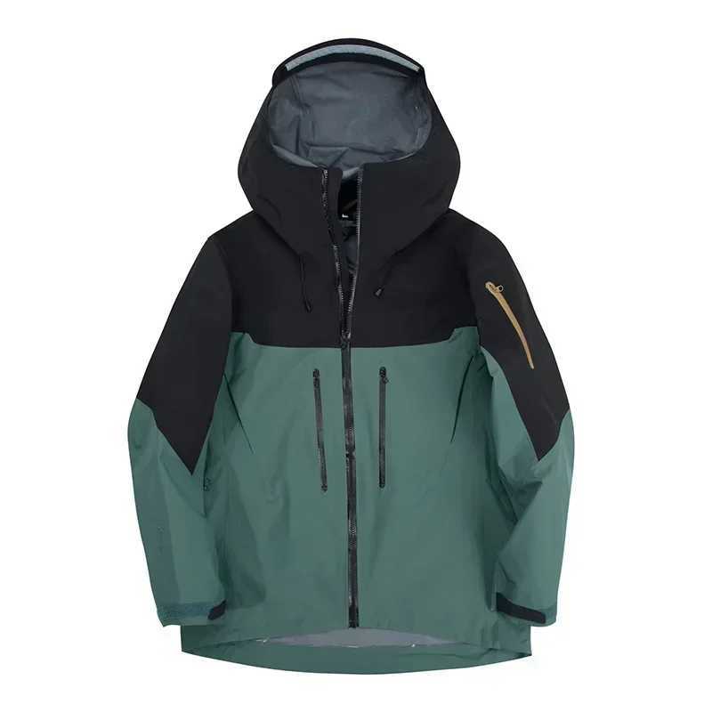 ARC Embroidery Alpha SV 7th Three Layer Outdoor Waterproof Windbreaker Hiking Jackets Mens Womens High Quality Camping Coat W250320