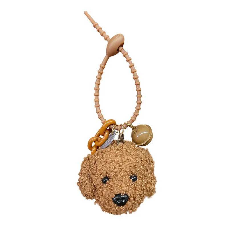 New plush teddy dog pendant keychain suitable for women girls car keychains pocket charm DIY accessories couple giftsXJ250319
