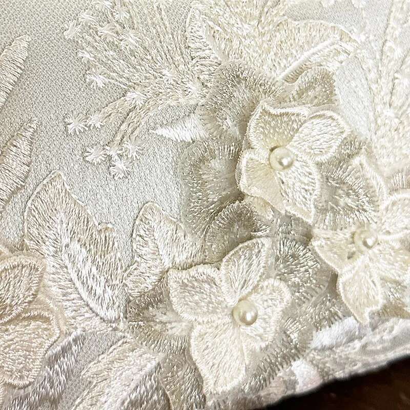 Pearl Chain Handbags Female White Embroidered Cheongsam Dress Clutch Purse Evening Bags Over Shoulder Party Wedding Prom