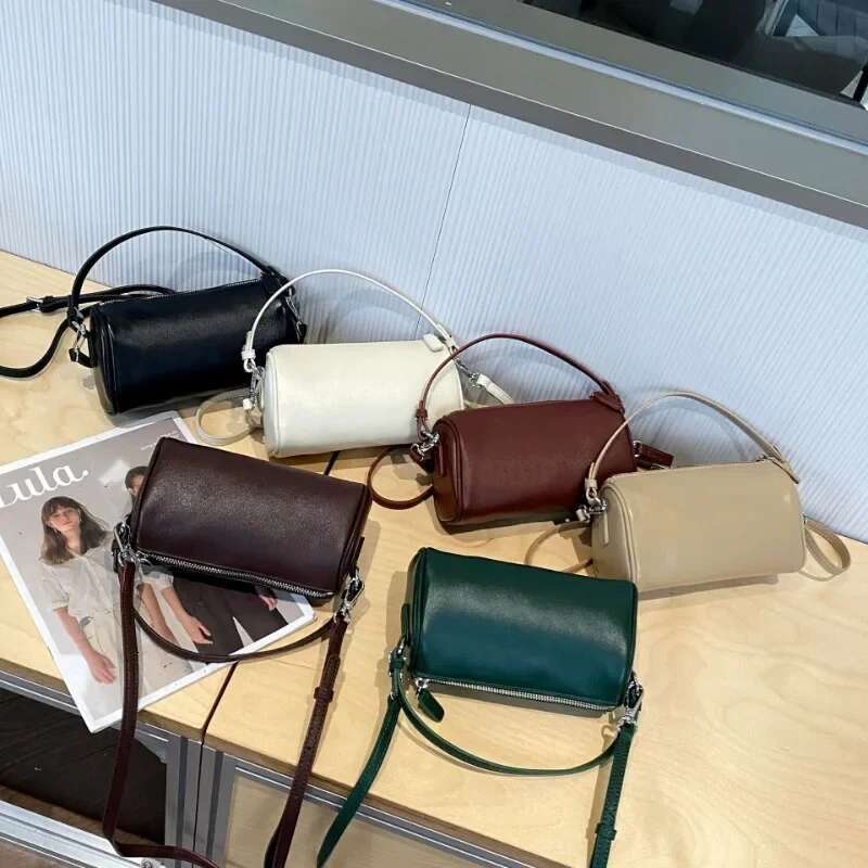 Ladies' Genuine Small Shoulder For Women Crossbody Fashionable Simple And Practical Soft Leather Darg Phone Bag