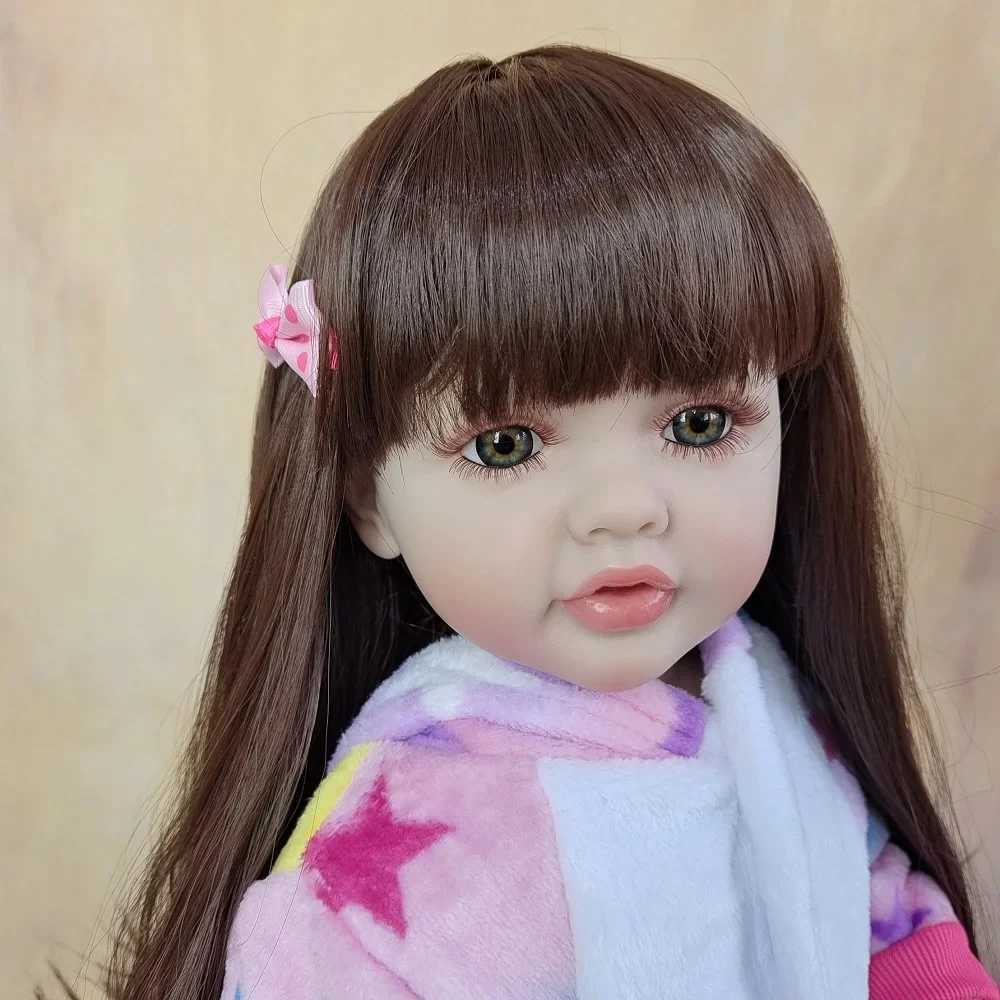 BZDOLL Lifelike 55cm 22 inch Regenerated Baby Girl Doll with Full Soft Silicone Body Live Newborn Princess Baby Birthday Gift W250320