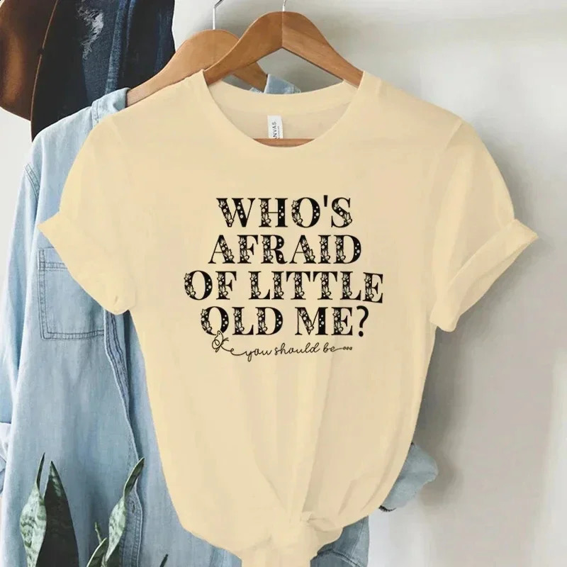 2024 TTPD Music Album TShirts Whos Afraid of Little Old Me Print T Shirt Harajuku ONeck Short Sleeve Fans Tshirt 250311