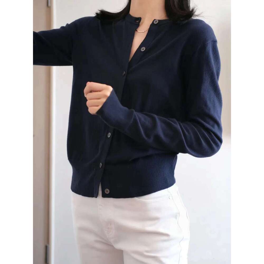 Cashmere Sweater Womens Knitwear Designer Classic Brand Embroidery Crew Neck Long Sleeve Thin Jackets Fashion Knitted Cardigan Top
