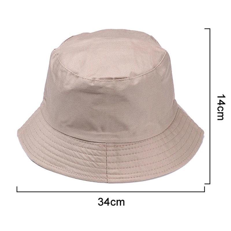 Cotton Summer Foldable Bucket Hat Unisex Women Outdoor Sunscreen Hat Pure Color Fishing Hunting Cap Men Basin Chapeau Beach Cap 250320