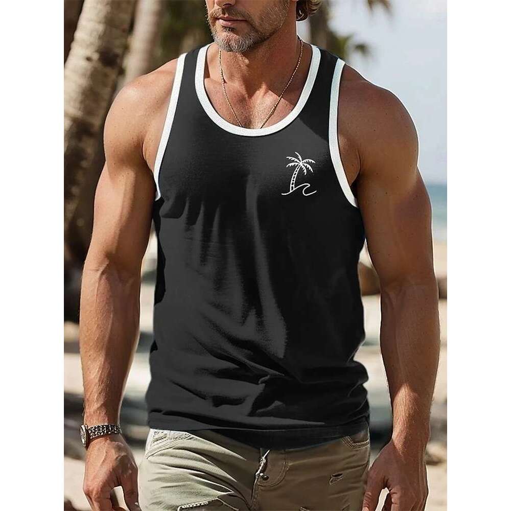 2025 New Tank Top for Men Printed Letter 3D Outdoor Sports Tank Top Fitness for Men Summer Daily Fashion Sleeveless T-Shirt for Men