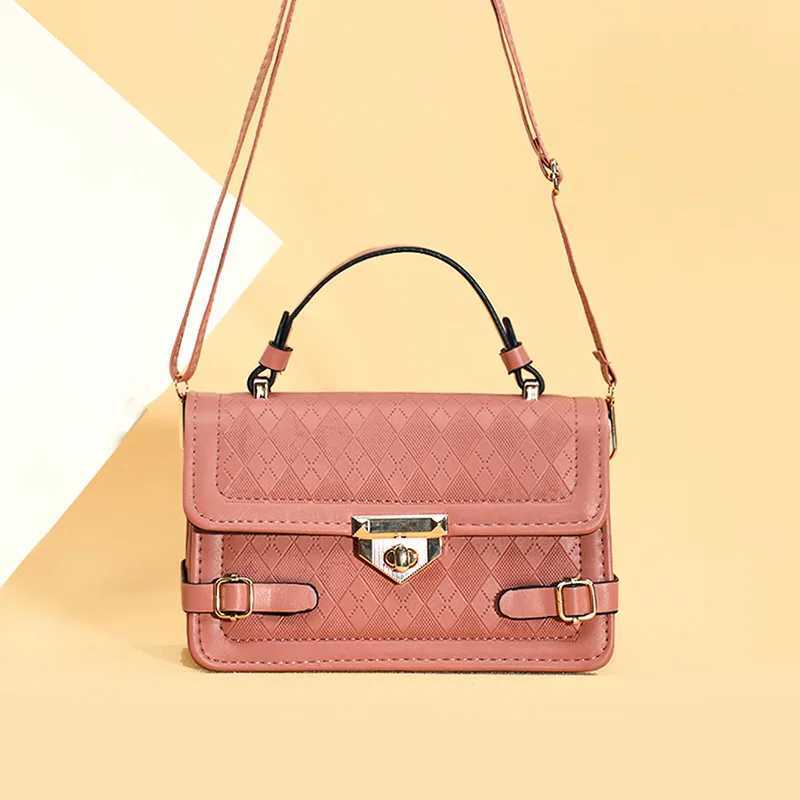 New Womens Fashion Texture Shoulder Bag Large Capacity Retro Womens Horizontal Bag Y250319
