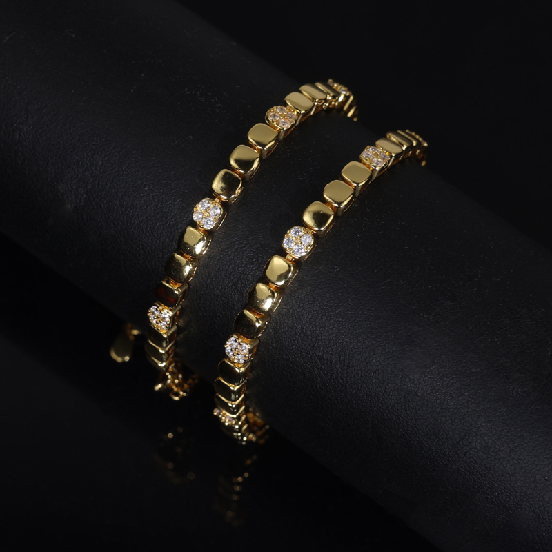 New Design square-sugar jewelry Pave Bling Cz Fashion Women Lover Valentine's Gift Jewelry high quality bracelet necklace