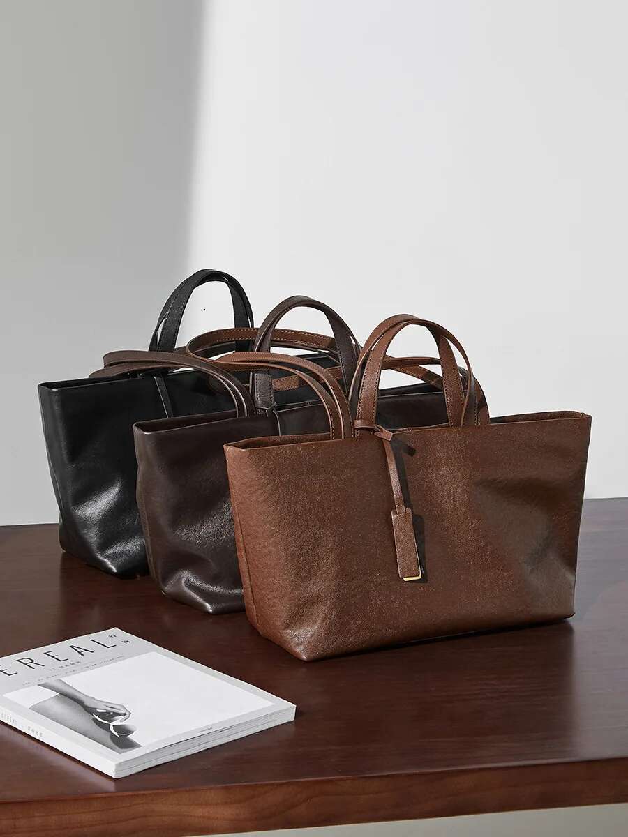 Woman Shoulder Soft Leather Large Capacity Square Fashion Tote Bag Korean Fashionable Handbag Shopping Underarm Bags