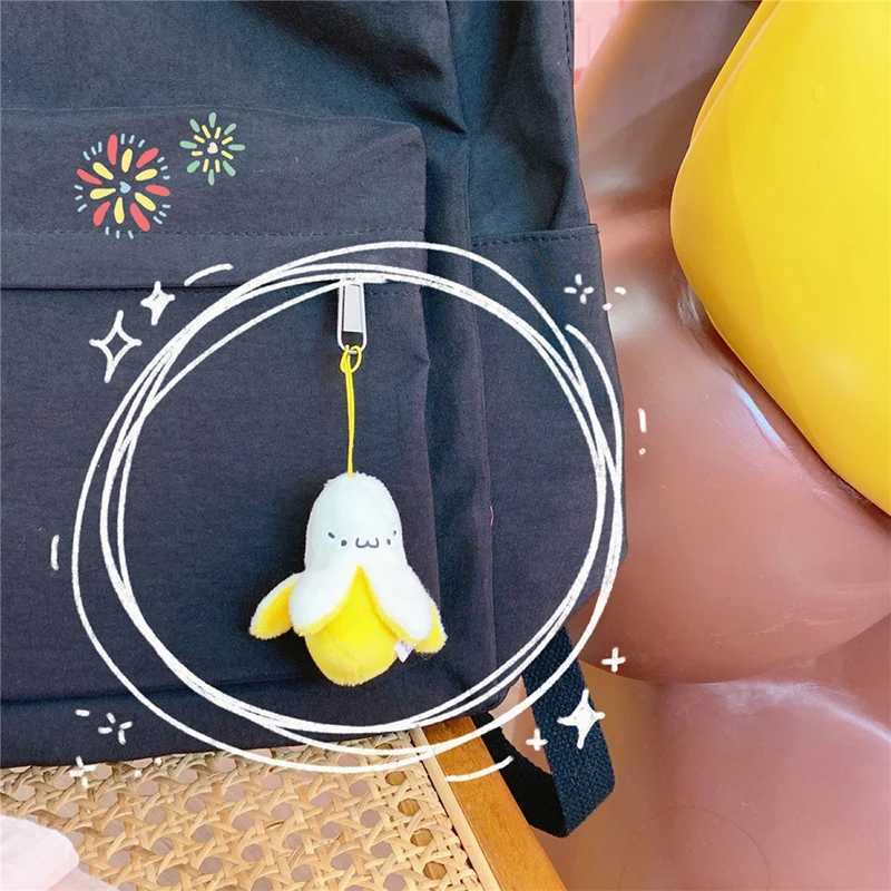 Cartoon Plush Banana Keychain Banana Pendant Doll Keychain Bag Car Keychain GiftXJ250319