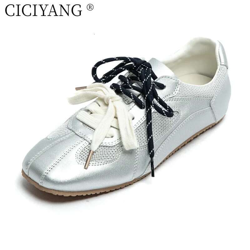 2025 With Box Designer shoes sneakers Women's flat-sole natural leather sneakers