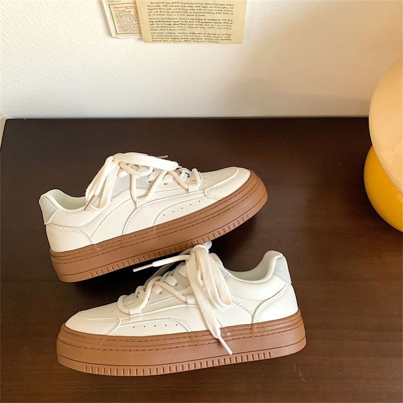 All kinds of thick soled small white shoes women's spring new niche increase sports leisure board shoes