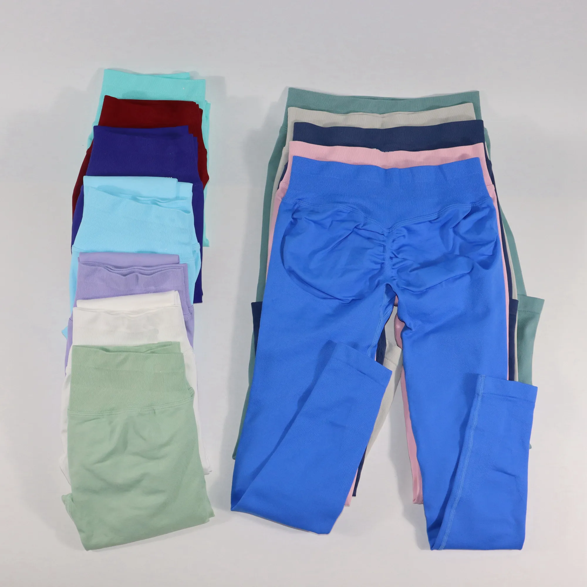 Impact Leggings Women Scrunch Bum Seamless Yoga Pants Seamless Push Up Gym Leggings Booty Workout Pants Low Ribbed Band Running Tights For Running Training