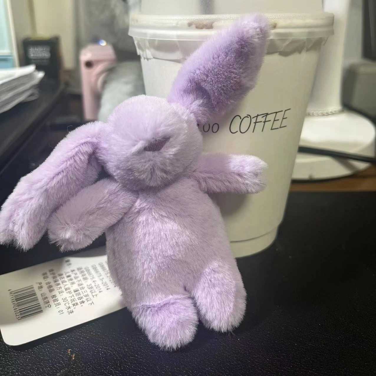 Stuffed animals cute cartoon rabbits keychains love fluffy pavilions toy bags for girls car keychains mobile phone pendants jewelry giftsXJ250319