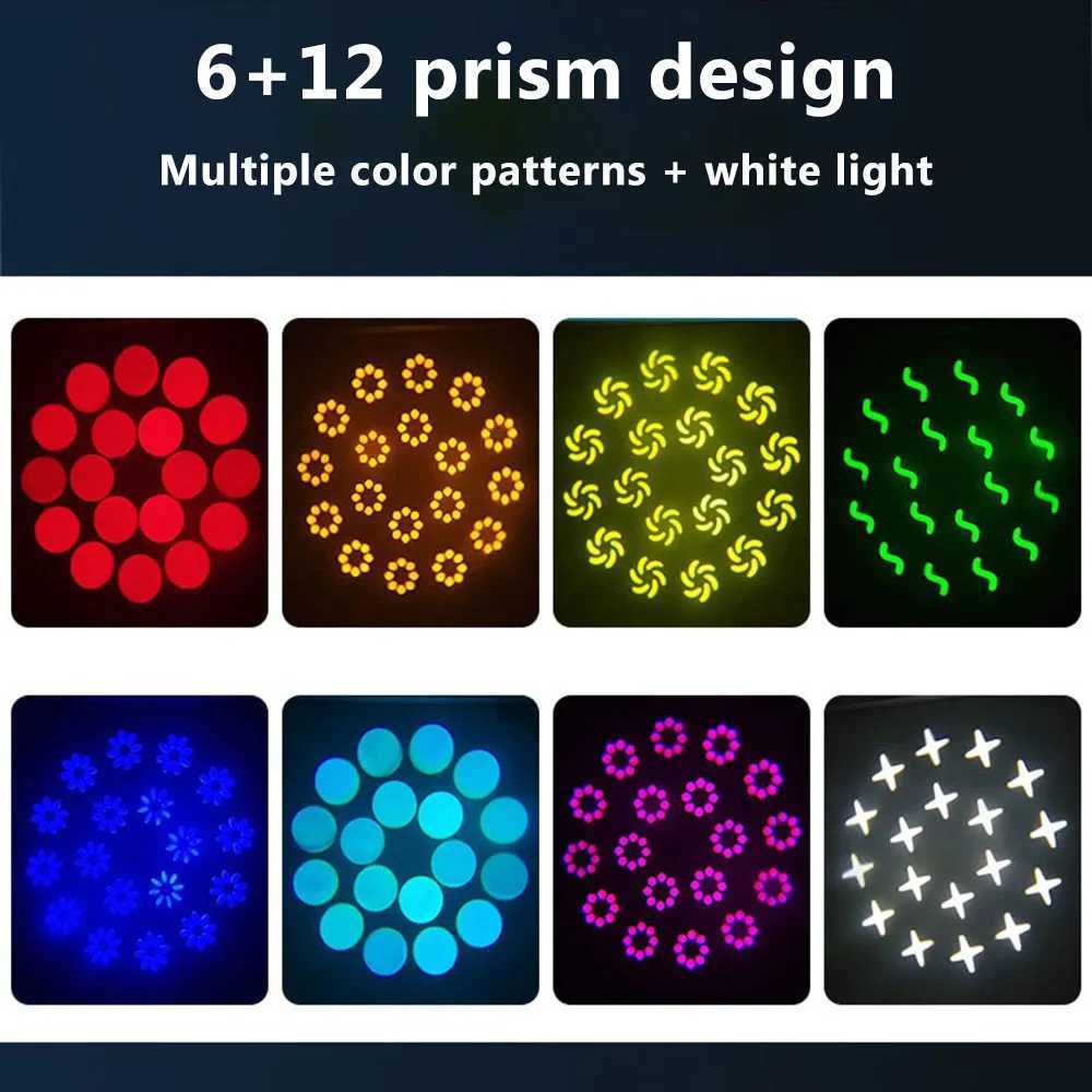 2024 1/2/4Pc 150W LED Light Power Bright Beam Spotlight Moving Head Stage Lighting 18 Prism Rainbow Effect Dj Party Disco Gobo Light Z250320