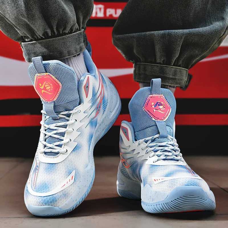 Teen Match Pro Basketball Boots Luxury Sneakers Men Autumn Male Basketball Shoes Breathable High-top Sports Field Training SneakersW250320