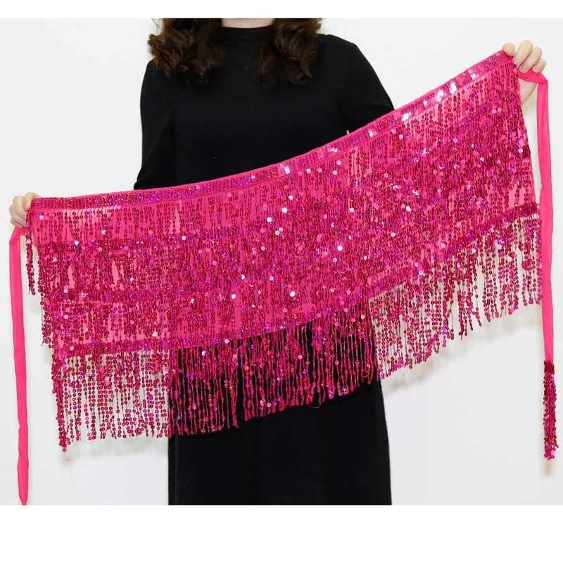 Sequeins Tassel Dancewear Mini Skirt Womens Dress Jupe Femme Belly Dance Skirts Women Faldas Performance Stage Bottom SaiaXJ250320