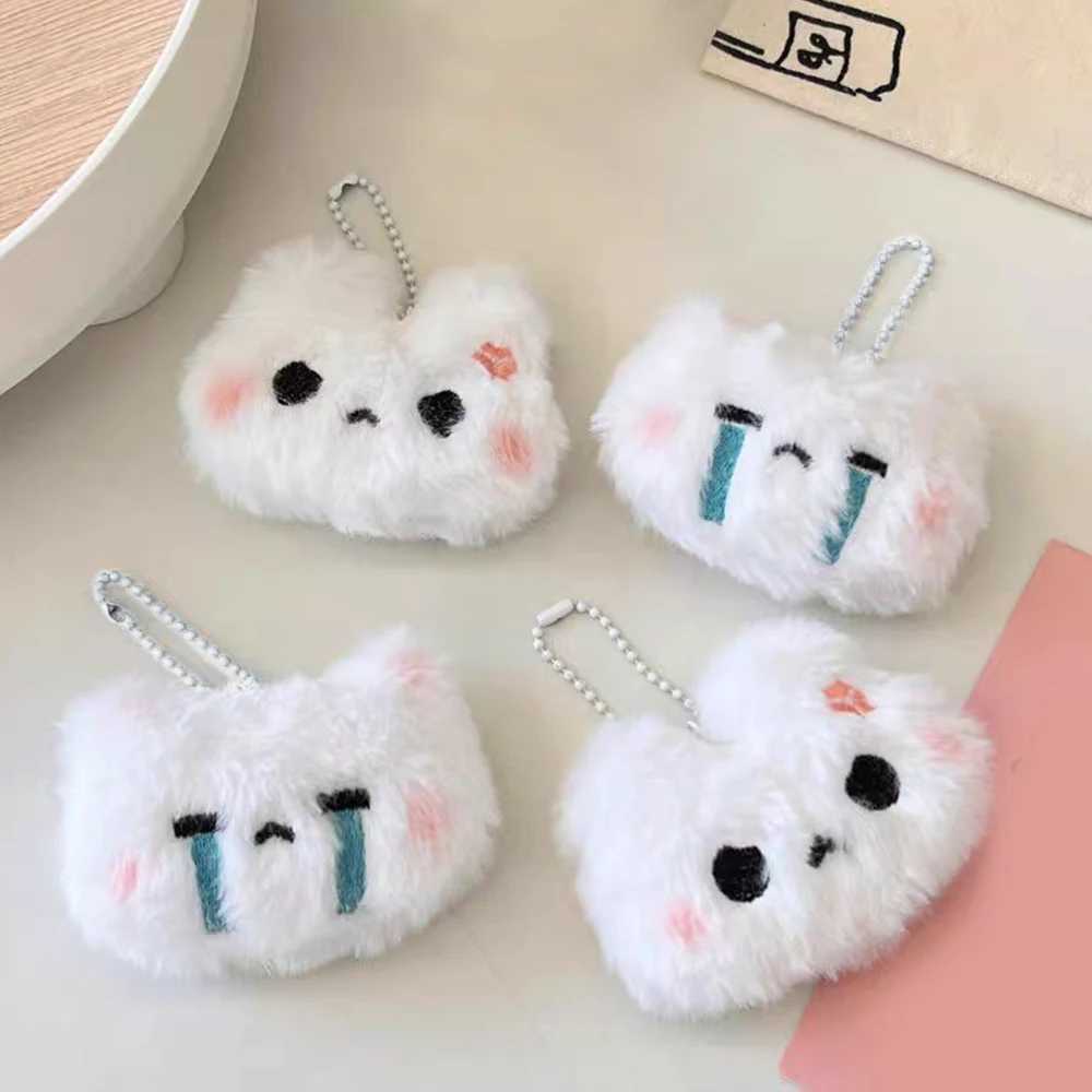 Cartoon Plush Rabbit Doll Keychain Sweet Cute Angry Crying Rabbit Doll Charm Keychain Animal Bag Pendant Decorative GiftXJ250319