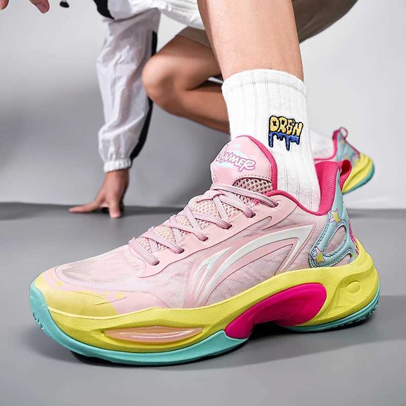 Super Light casual basketball shoes mens new breathable sports shoes students actual combat professional anti slip sports shoesW250320