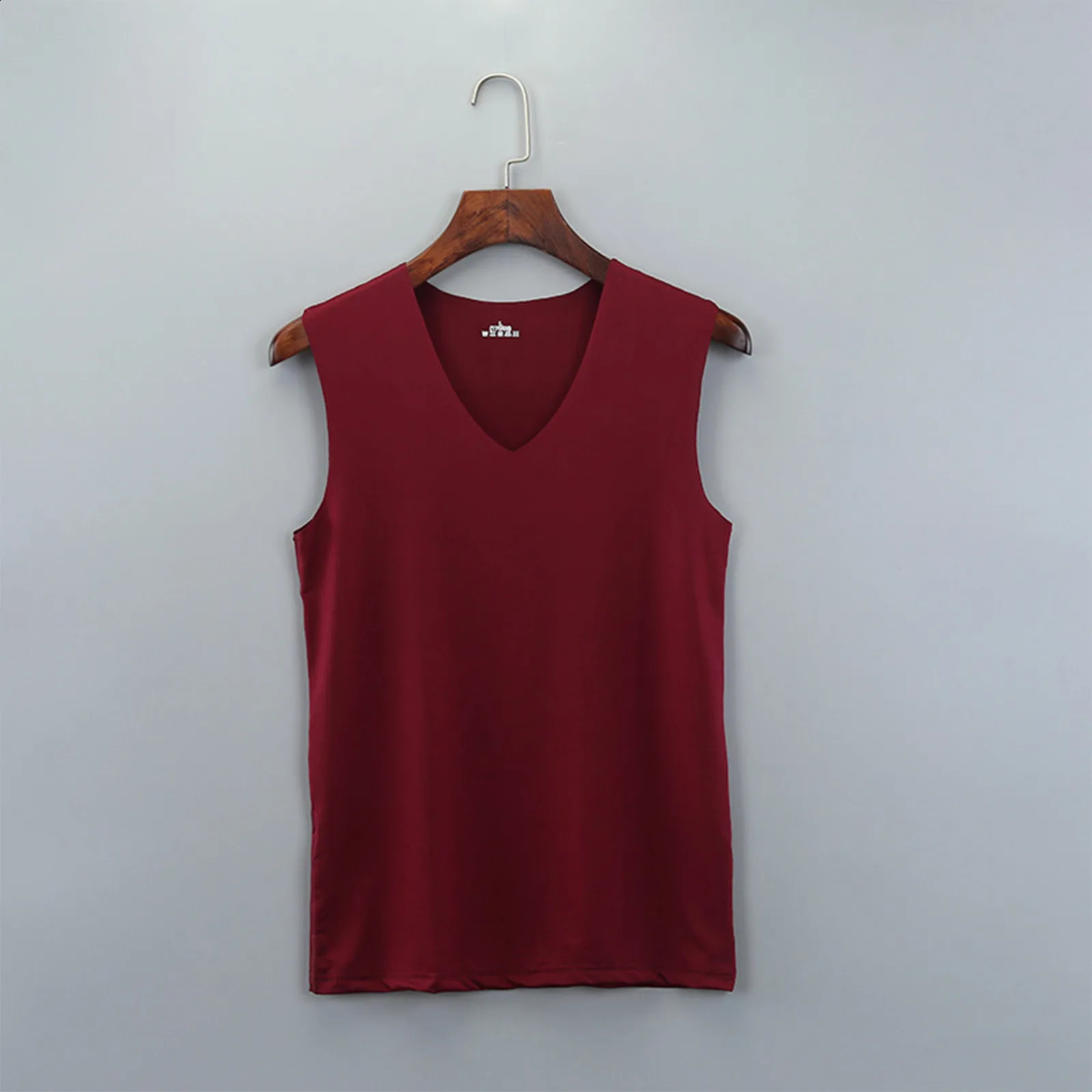 Top seamless mens tank tops sleeveless sports bodysuits dresses plain casual summer Vneck underwear cool gym 250319