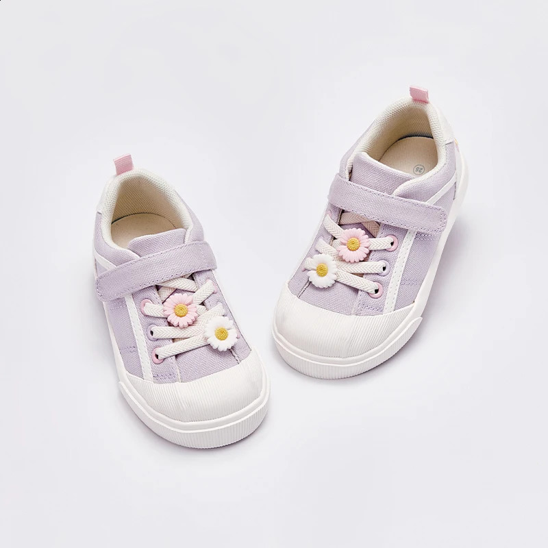 Dave Bella Kids Autumn Girls Shoes Girls Purple Canvas Shoes Indoor Soft Sole Anti Slip Casual Toddler Shoe DB3222554-A 250319