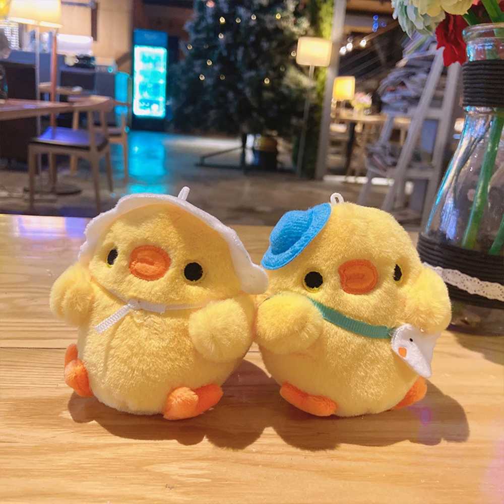 Cute little yellow chicken pendant plush toy doll internet famous chicken mini bag pendant keychain dollXJ250319