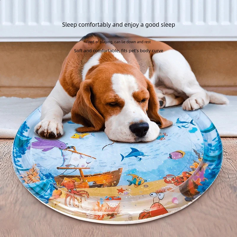 Summer cooling pet water mattress ice pad dog sleep square small kennel highquality refrigeration 250312
