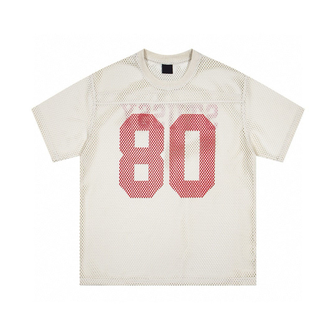 Men's T-Shirts Round neck embroidered and printed polar style summer wear with street pure cotton wr34