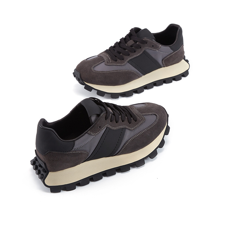 Designer CHCH Thick Soled Running With Cowhide Surface, Trendy And Leisure Shoes, Versatile Commuting Sports Men's Shoes