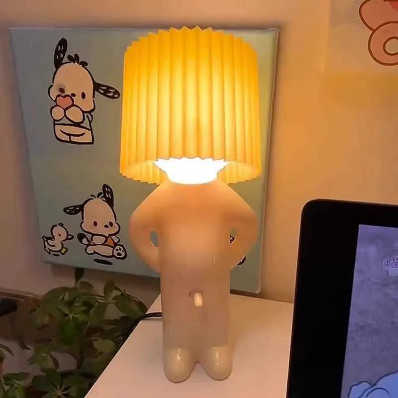 1/2 creative naughty boy table lamp with unique LED fold reading light bedroom decoration night light childrens gift Z250320