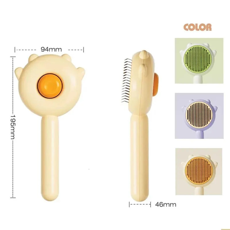 Pet Comb OneKey Hair Removal Cleaning Brush Magic Massage Grooming Needle Scratcher For Cat Dog Care Supplies 250318