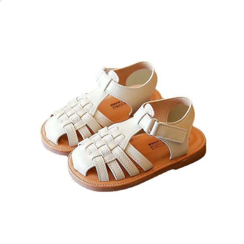 Girls sandals summer weaving boys beach childrens casual shoes 18 years old 250304