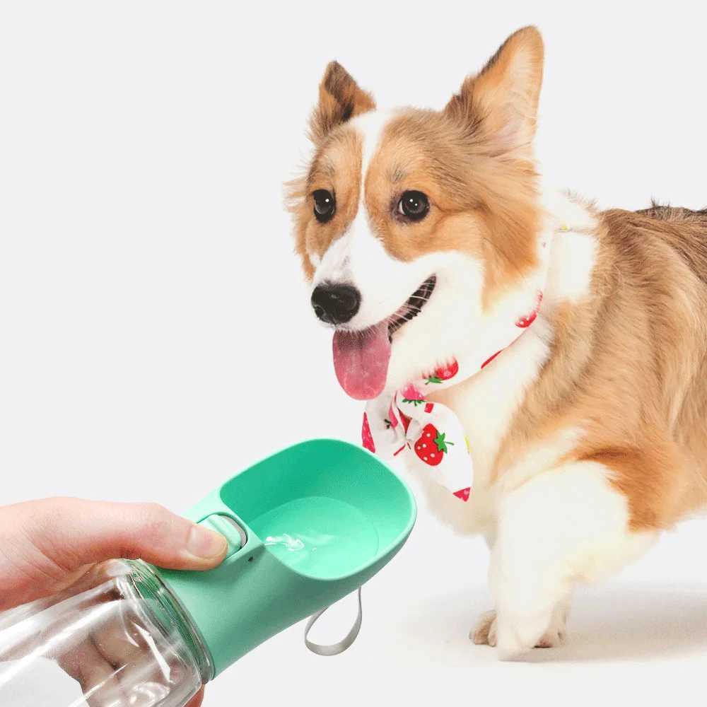 Pet dog water bottle used for small and medium-sized dogs cats outdoor hiking leak proof durable small dog drinking bowl Chihuahua bulldog supplies Y2