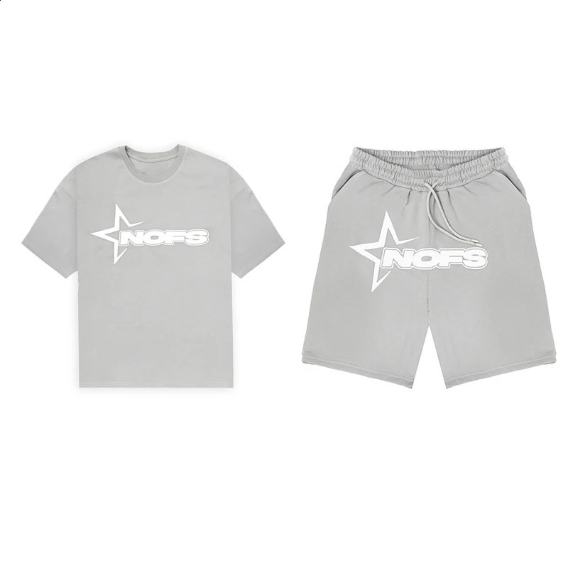 Y2K T-shirt Short Kpop Street Fashion Print Unisex Short Sleeve Tops Casual Loose Drawstring Shorts Pant Women Men Clothing Tees 250319