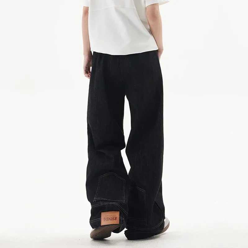 Baggy Straight Aesthetic Streetwear Denim Trousers Fashion Men Designer Wide Leg Jeans Male Chic Daily Party Casual Denim PantsT250319