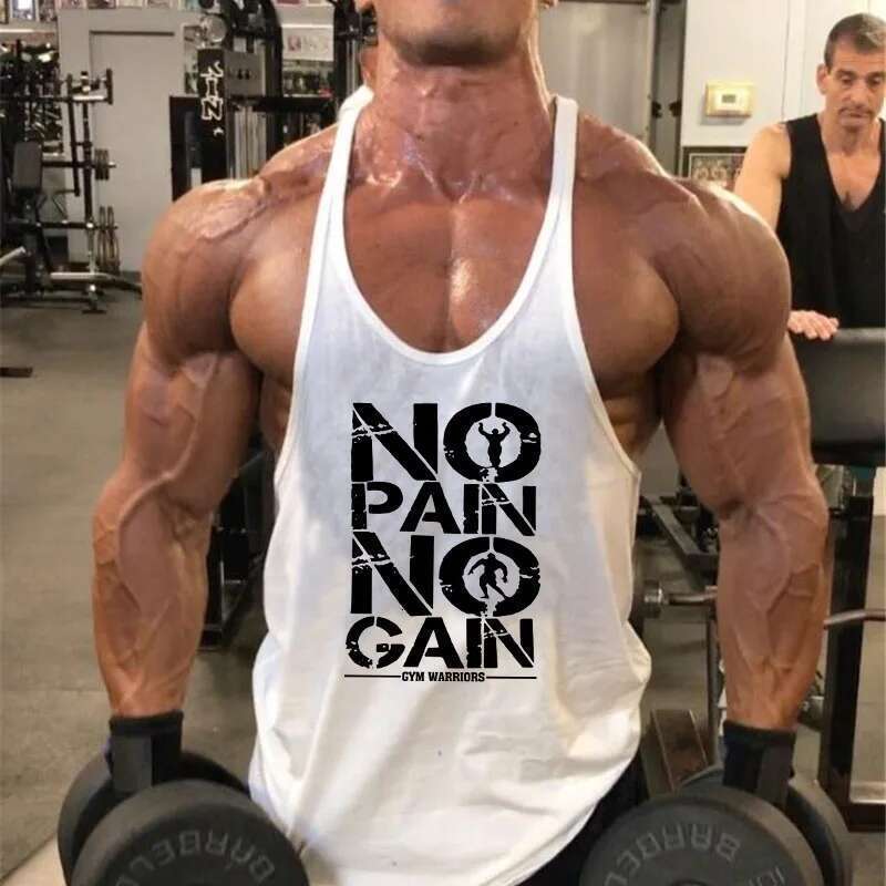 Gyms Training Sleeveless Shirt Stringer Tank Top Men Bodybuilding Clothing Fitness Men Sportswear Vests Muscle Singlets