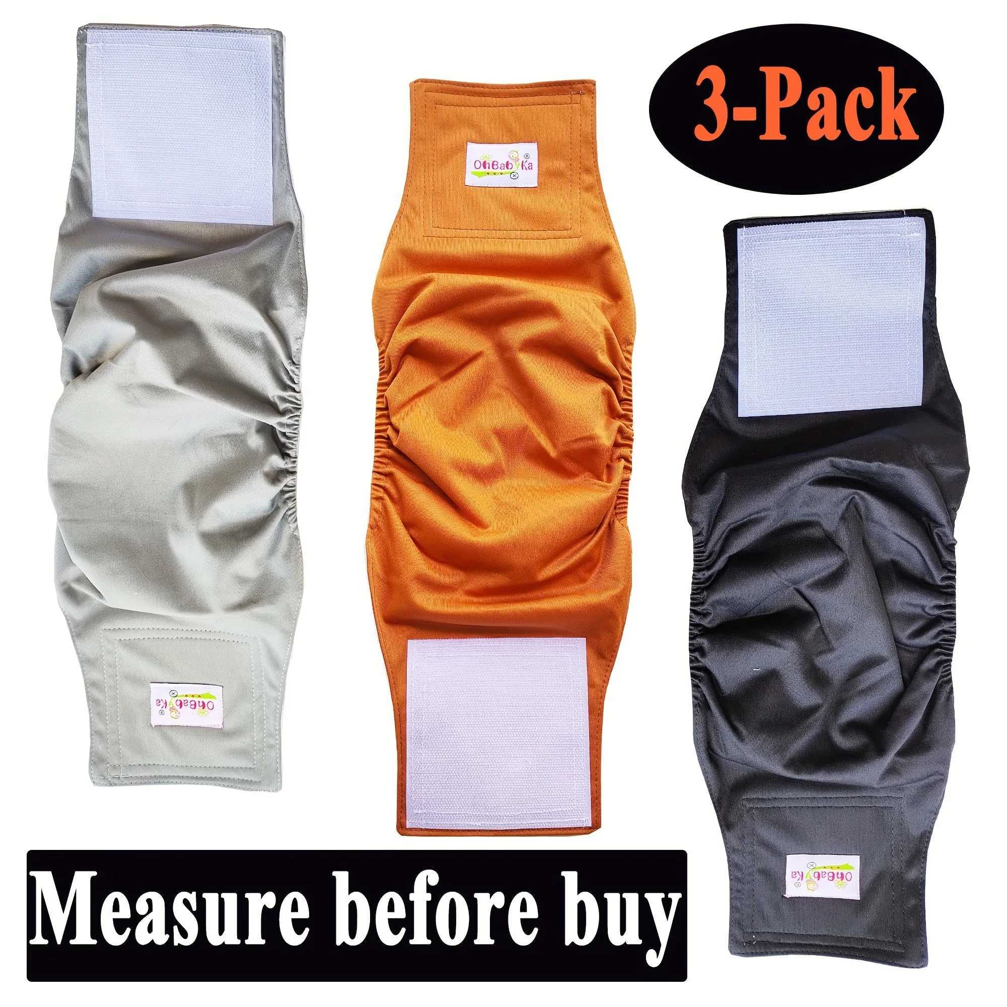 3 packs of washable mens dog clothing diapers reusable pet clothing diapers covered dog packaging diapers Y250320