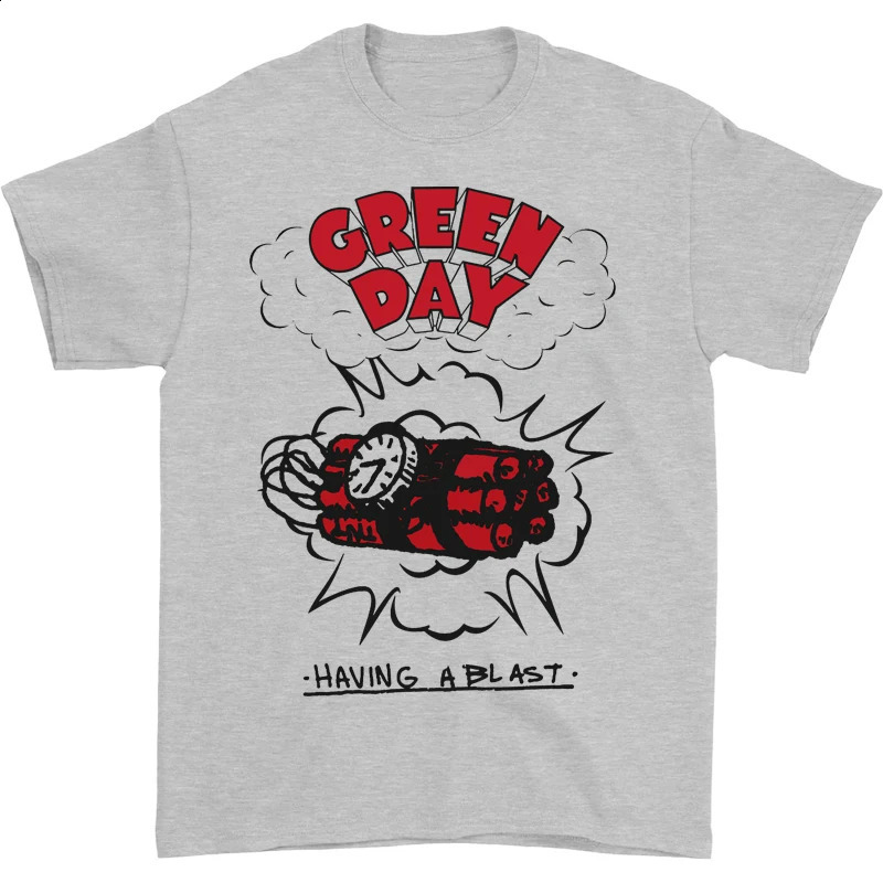 American Retro Mens Tshirt Green Day Dookie Illustration Fun Trendy Cotton Punk Hip Hop Mens Clothing Unisex T-Shirt Tops 250317