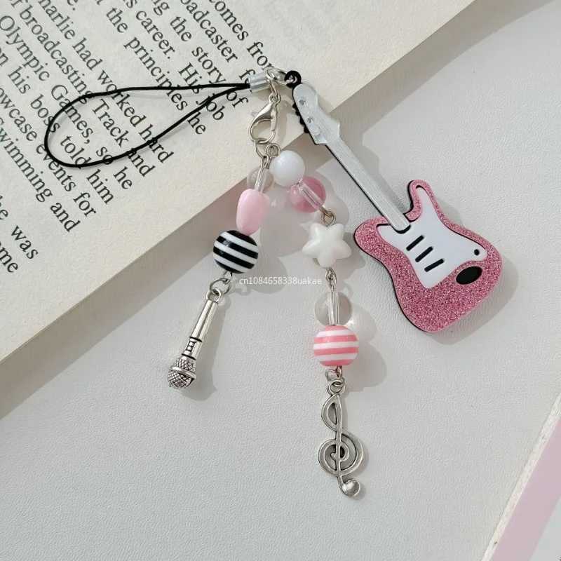 Y2K Phone Charm Pink Keychain Pendant Keychain Bag Phone Chain Cute Accessories Girl Jewelry Cute KeychainXJ250319