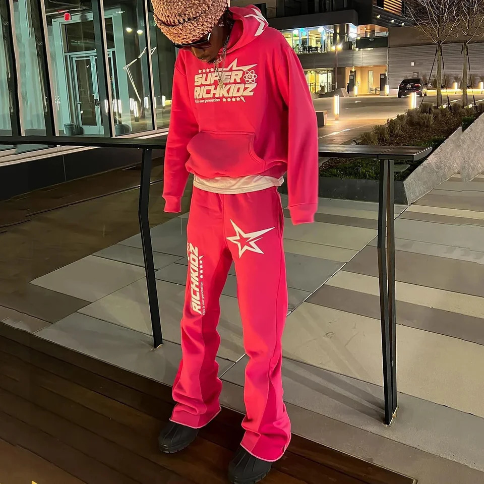 Two Piece Sets Men Women Hip Hop Sweatpants Casual Pants 3D Printing Pullovers Loose Hoodie Sweatshirt Streetwear 250319