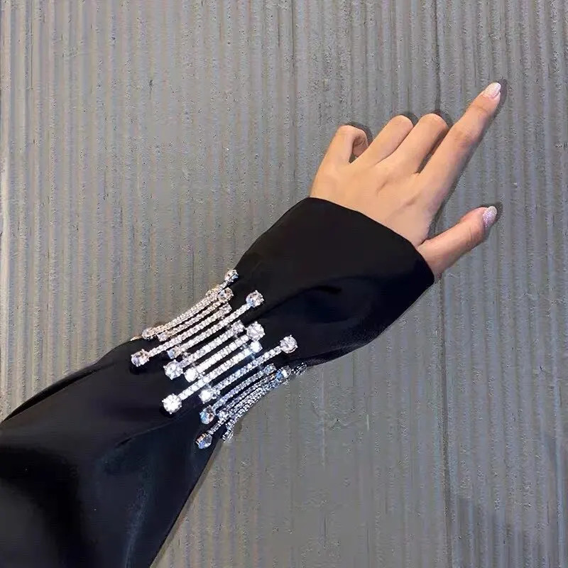 Shiny Full Rhinestone Crystal Stretch Bracelet Bling Womens Hand Bracelets For Party Wedding Wristband Jewelry And Accessories 250320